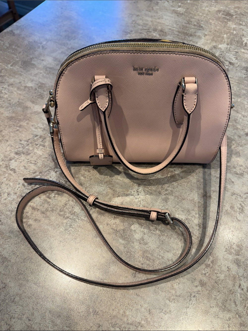 kate spade Blush Pink Dome Satchel with Crossbody Strap